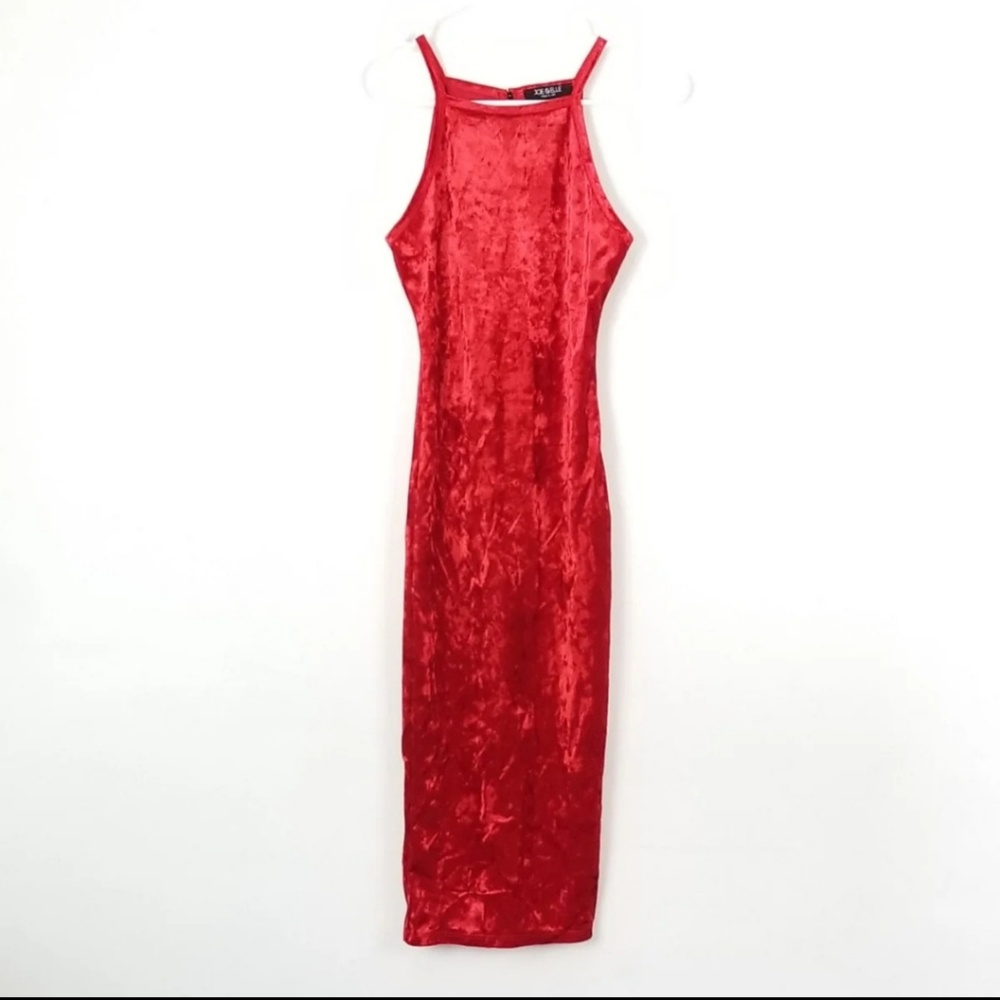 Red Velvet Dress Junior Stretch Small NWOT
